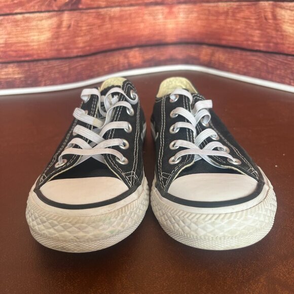 Converse Chuck Taylor All Star Low Tops Black Youth Sneakers - Picture 3 of 9